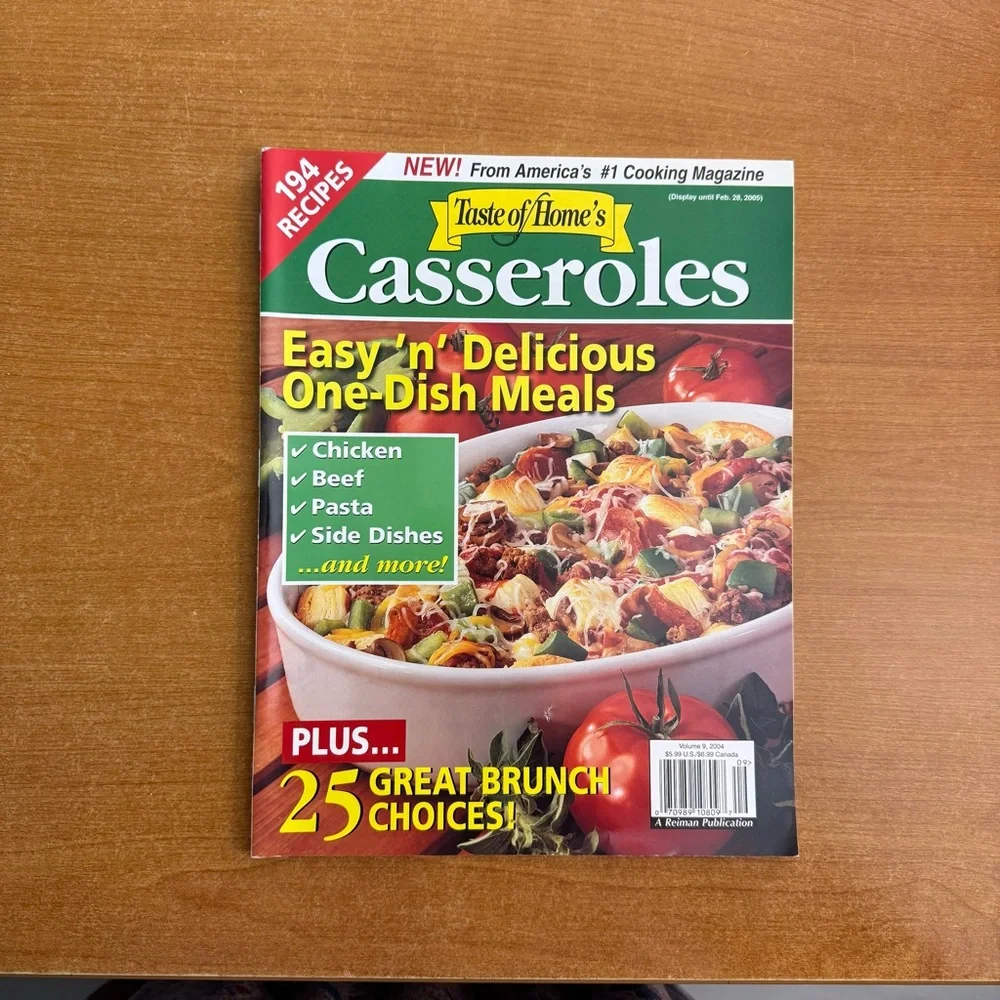 Taste of Home Casseroles Magazine with Red‎ and Green Highlights